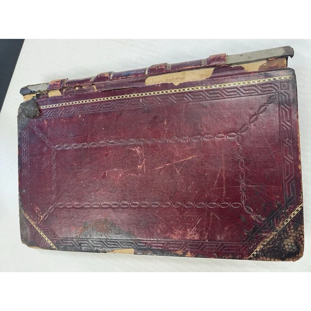 1903-1906 Leather Journal Ledger Store Ephemera Handwritten Paper Junk Journal